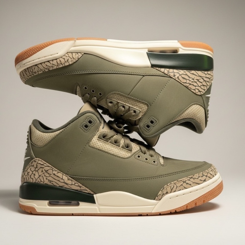 Air Jordan 3 Retro Olive Sequoia DN3707-202 Mens Size 10 OG Box - Picture 1 of 13
